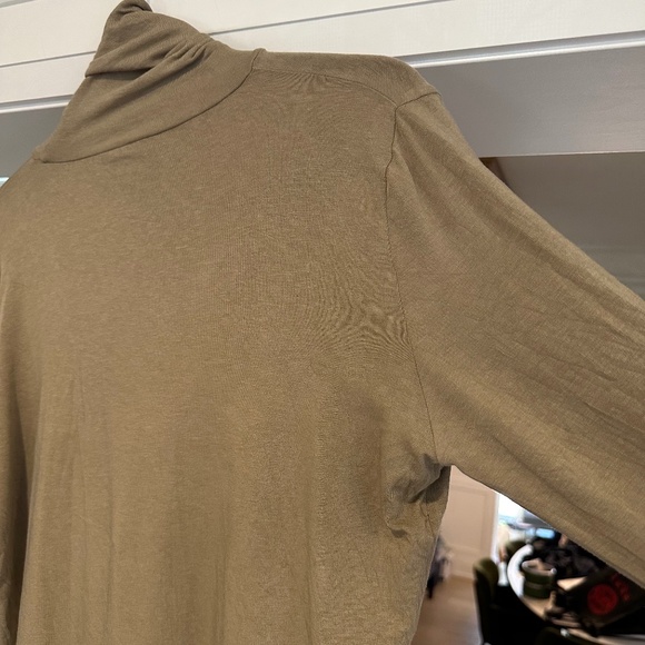 Mijeong Park Lightweight Beige Long Sleeve Roll Neck Top - Size L - Picture 7 of 12